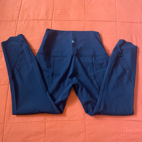 Lululemon Leggings Womens 8 Black High Rise Athletic Activewear Gym & Running - Picture 1 of 5